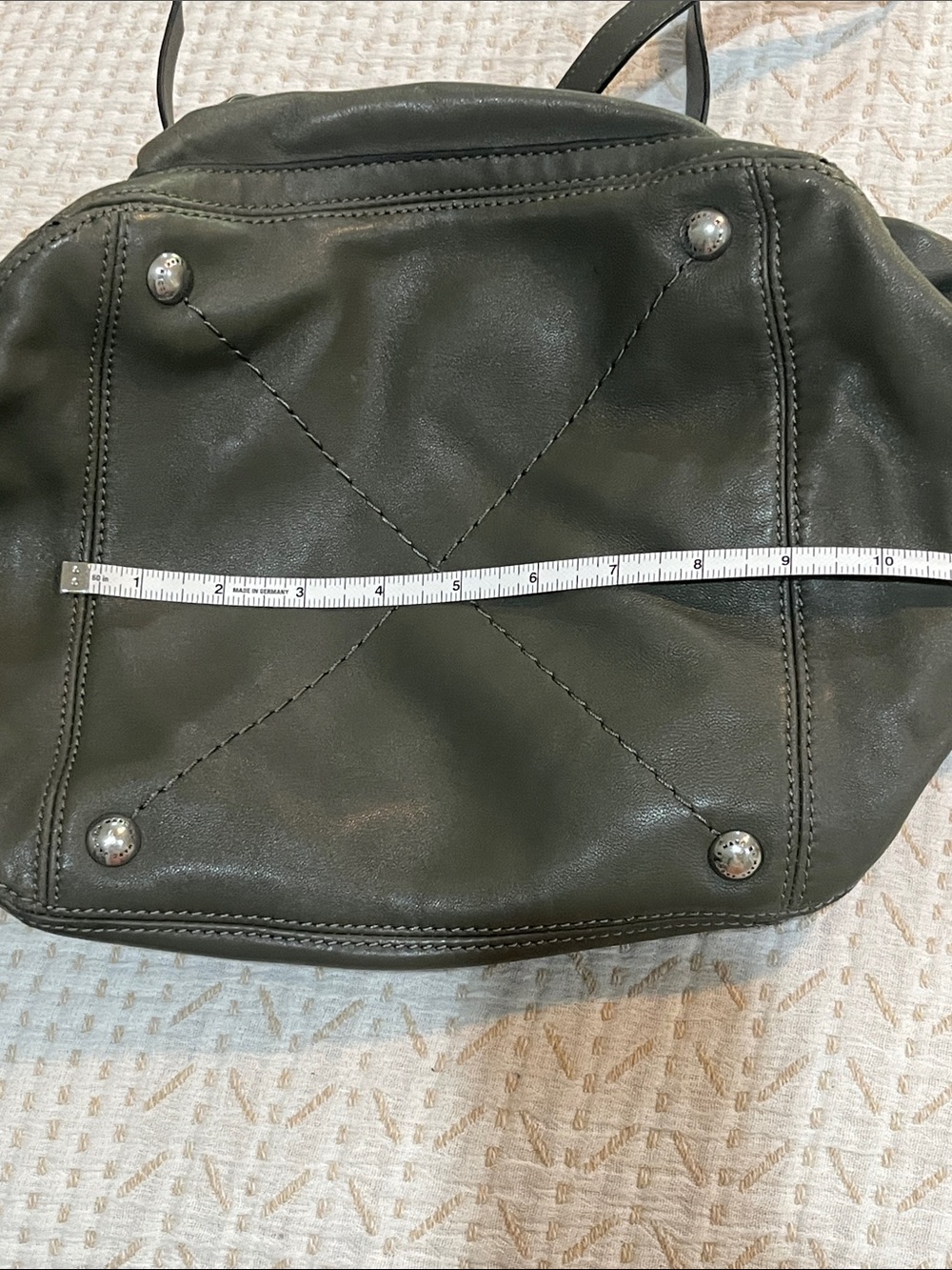 Marc Jacobs Olive Green Leather Shoulder Satchel - Picture 11 of 12